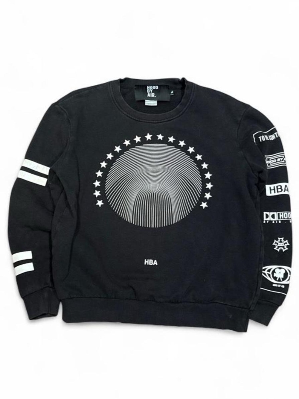 Hood By Air HBA Gothic Stars Black Sweatshirt